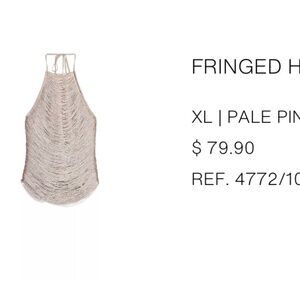 Blush Fringe Halter Top